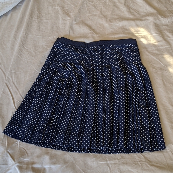 J. Crew Navy & White Polka Dot Swing Mini - Picture 1 of 3